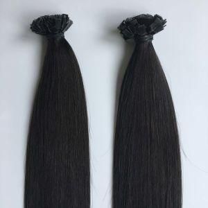 1b# Pre Bonded Keratin Flat Nail Tip Brazilian Virgin Human Hair Extensions