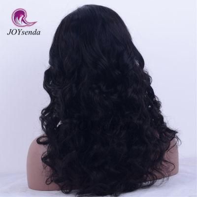 Mongolian Virgin Human Hair Front Lace Wig Natural Wavy Long Hair for Women