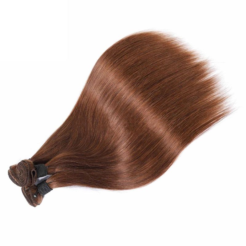Factory Price Virgin Cuticle Aligned Hair Extension Straight Brown Remy Human Hair