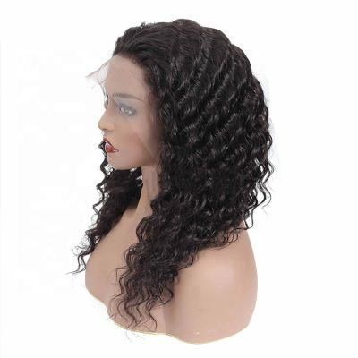 Factory Price High Quality 8A Brazil Human Hair Deep Wave Wig 150% Remy 13*4 Hair Wig