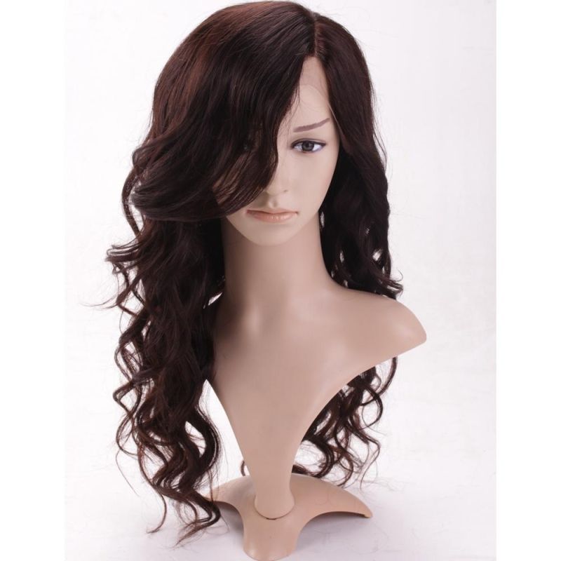 Wholesale Price Swiss Lace Natural Color Deep Wave Full Lace Human Hair Wig