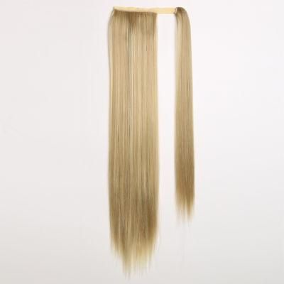 Ombre Blond Synthetic Magic Paste Drawstring Ponytail Hair Chip in Hair Extension