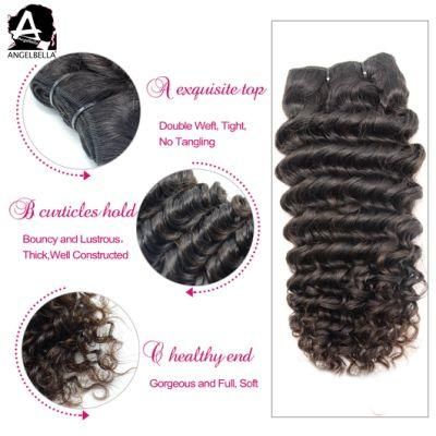 Angelbella Indian Human Hair Straight Virgin Remy Hair Weaving Bundles