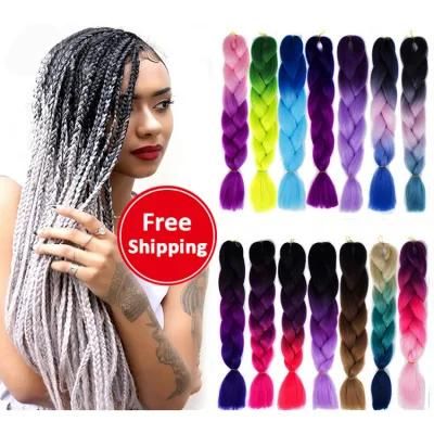 Kbeth Braided Synthetic Hair Extension for Black Lady 2021 Fashion Colored Hair 11A Custom Accept Long Lasting Extensions Ready to Ship