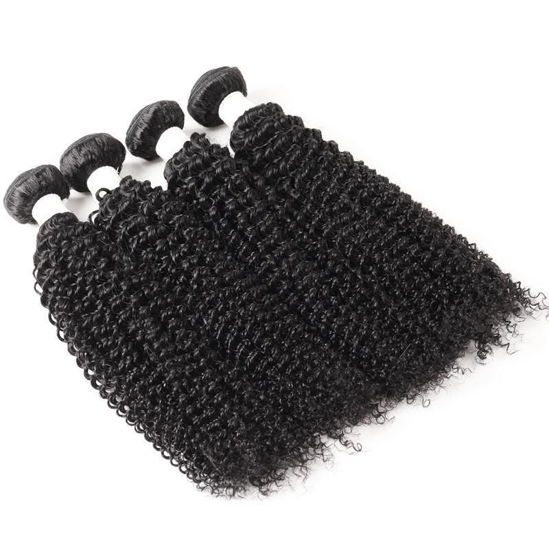 Raw Human Hair Extensions Virgin Remy Kinky Curly Human Hair Weaving Bundle