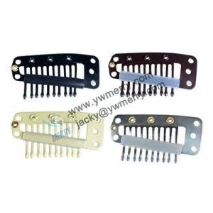 Hair Extension Clips Snap Metal Clips with Silicone Back for Clip in Human Hair Extensions Wig Comb Clips