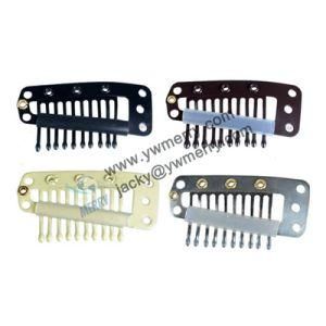 Hair Extension Clips Snap Metal Clips with Silicone Back for Clip in Human Hair Extensions Wig Comb Clips