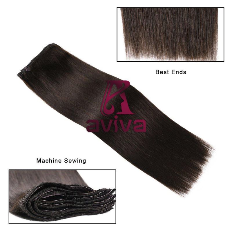 Aviva Clip in Human Hair Extension 12inch 8PCS/Set Full Head Clip in Virgin Hair Extension (AV-CH08-1)