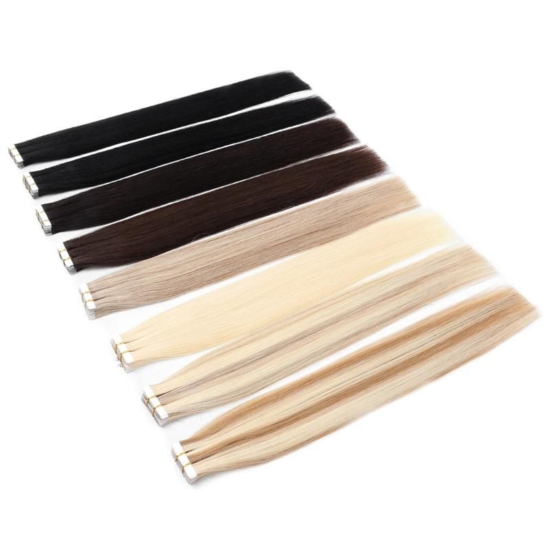 Hot Sell 20PCS Brazilian Virgin Remy Skin Weft Tape Adhesive Hair Extensions Products #1b Black 100g Free Shipping