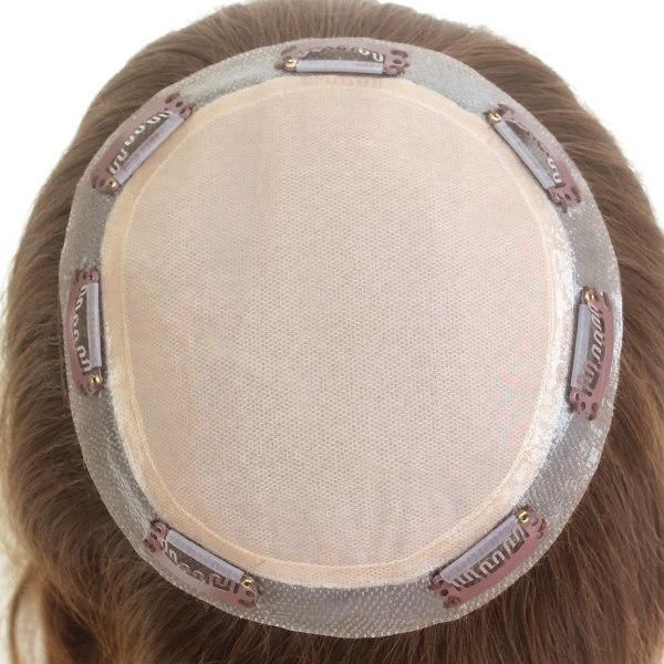 Indian Hair Silk Hair Replacement for Women with Clips
