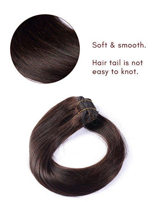 100% Human Hair Extension Clip in Hair Extensions 7PCS for Full Head (AV-CHL07-14-2)