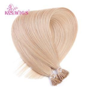 K. S Wigs I Tip Hair Color #14 Virgin Remy Human Hair Extension I Tip Hair&#160;