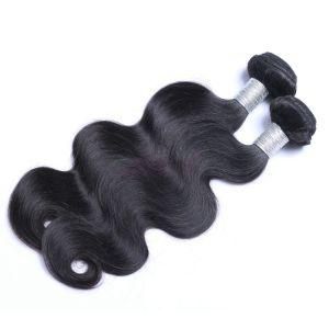 Full Cuticle Black Color Virgin Indian Remy Hair Weave Bundles