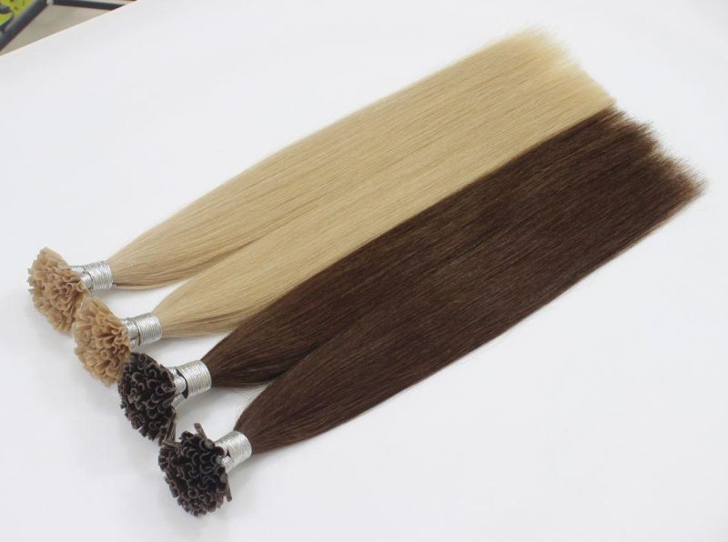 U-Tip Extensions Brazilian Straight Human Hair Bundles Brown Blond Color Remy Human Hair Extensions