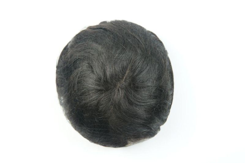 Factory Stock Virgin Human Hair Replacement Men Toupee