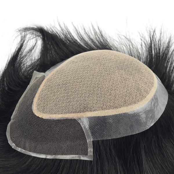 Silk Top Clear PU and French Lace Front Brazilian Hair