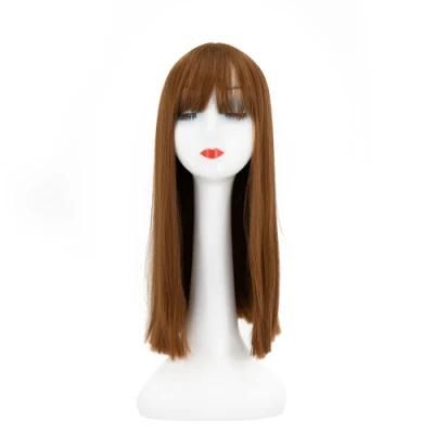 Kbeth Human Hair Wigs with Bang Top Quality Custom Length Octagon Straight Full Lac Women Hair Black Color Ladies Hair Wigs at Wholesale Price