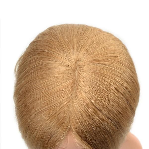 Short Natural Straight Blond High Quality European Virgin Hair Replacement for Women
