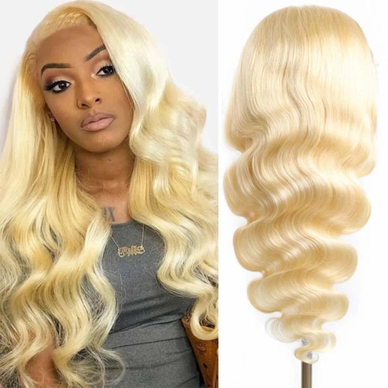 Blonde Human Hair Wigs for Women Pre Plucked with Baby Hair 150% Density Blonde Wig 24 Inches