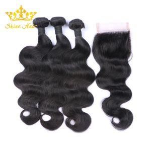 Unprocessed Remy Brazilian Human Hair for Mink Virgin Hair Bundles of Body Wave Natural Color