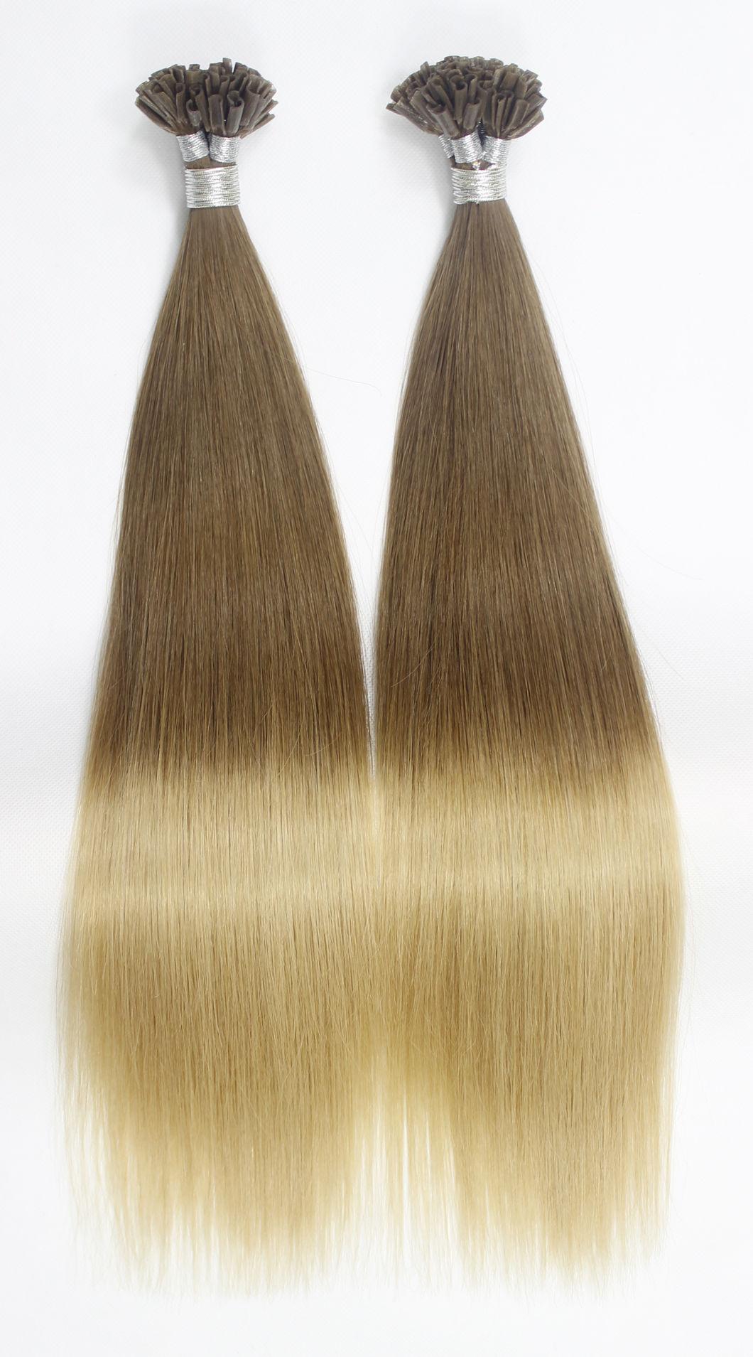 U-Tip Extensions Brazilian Straight Human Hair Bundles Ombre Color Remy Human Hair Extensions U-Tip Extensions Brazilian Straight Human Hair