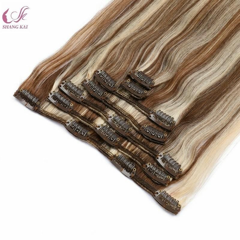 European Clip in Human Hair Extensions Piano Color Hair Long Hair