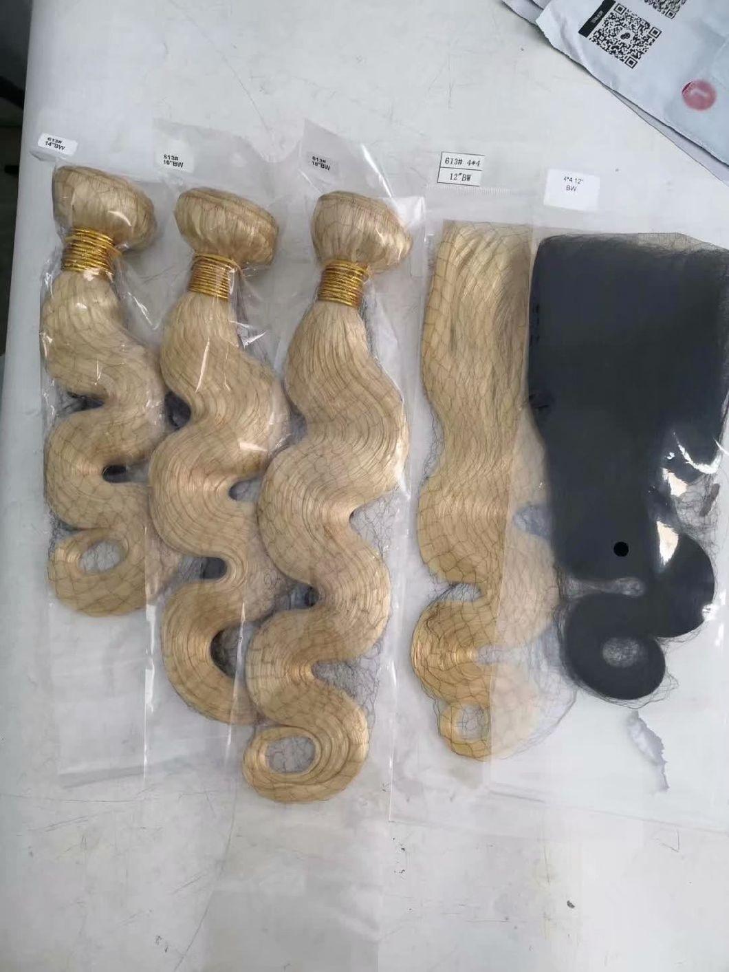 Raw 613 Virgin Blonde Human Hair 613 Hair Vendors Body Wave