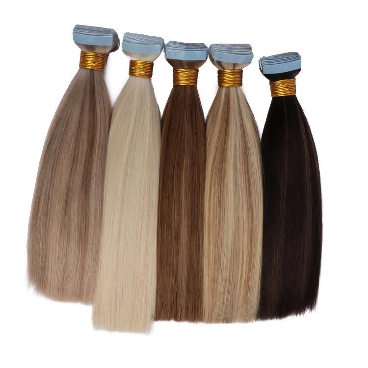 Russian Remy Virgin Straight Tape in Human Hair Extension