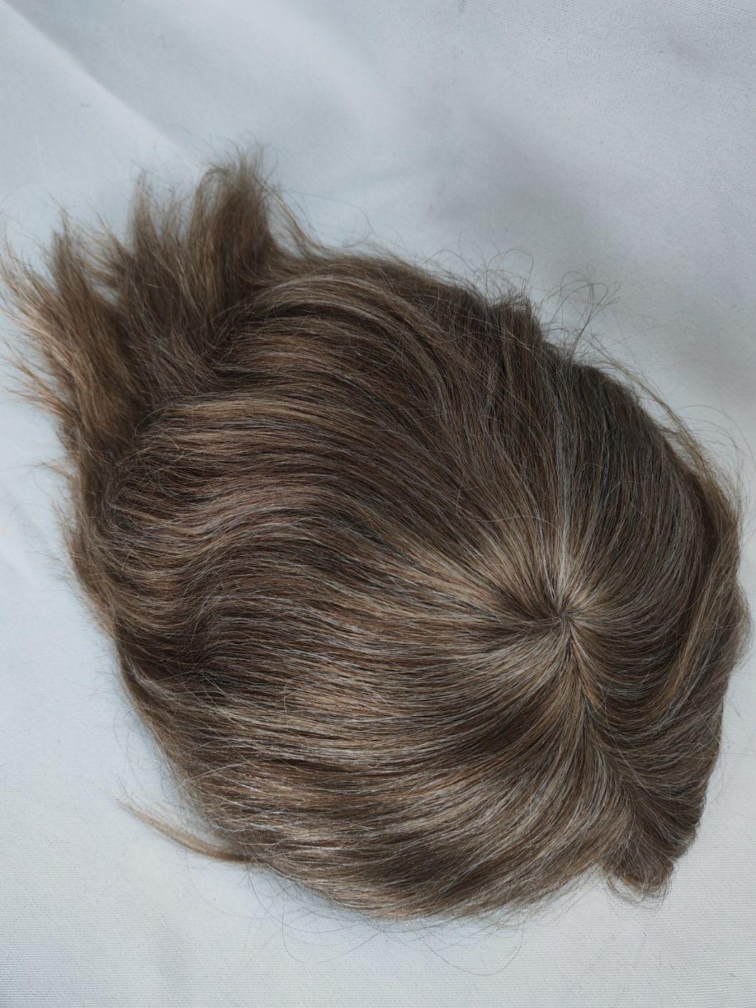 2022 Most Popular Custom Made Clear PU Base Injection Toupee Made of Remy Human Hair