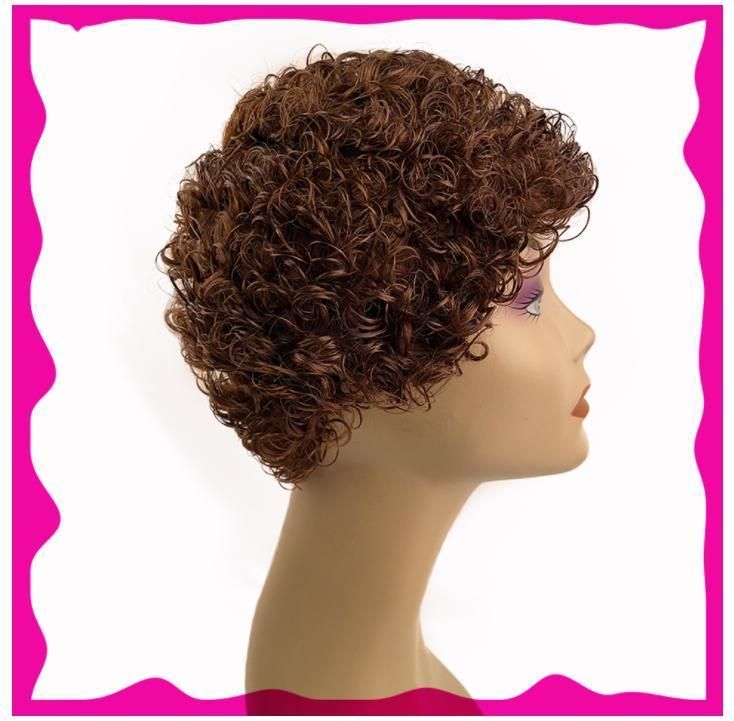 150% Short Curly Human Hair Wigs Pixie Cut for Black Women Natural Black Glueless Afro Kinky Curly Wig Dropshipping Wholeslae