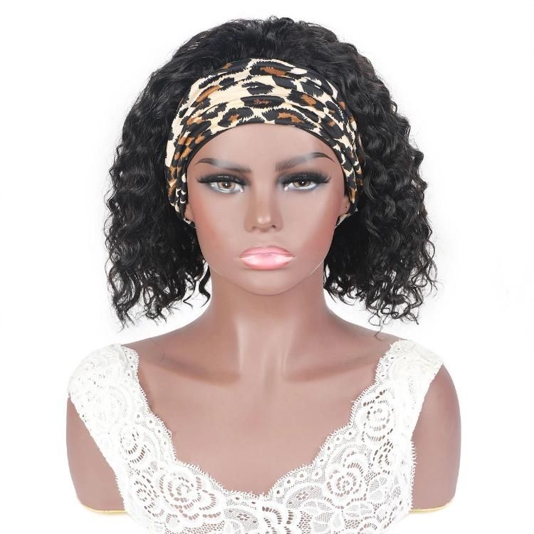 Wholesale Water Wave Headband Machine Made Human Hair Wigs