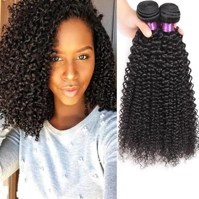 Beauty 1 Piece Mongolian Afro Kinky Curly Human Hair Weaving Natural Black 10-22inch Remy Hair