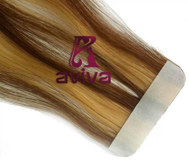 Piano Color Hair Extension Double Side Tape Hair Extension Tape in Human Hair Extensions