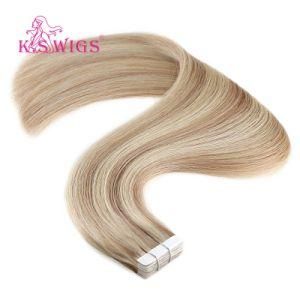 Human Hair Extension Virgin Remy Tape on Hair