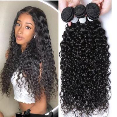 Water Wave Human Hair Bundles Curly Deep Brazilian Hair Weave Bundles Long Hair Extension Bundles Remy Extensions 30 Inches