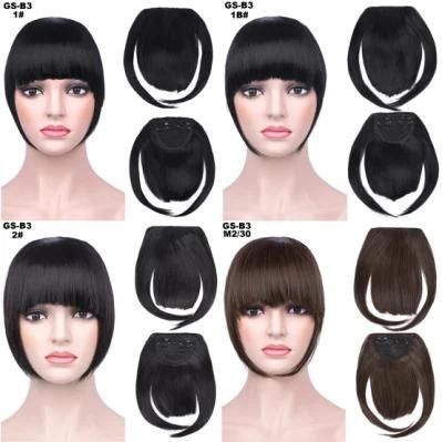 Synthetic High Temperature Fiber Clip in Hair Piece Bangs