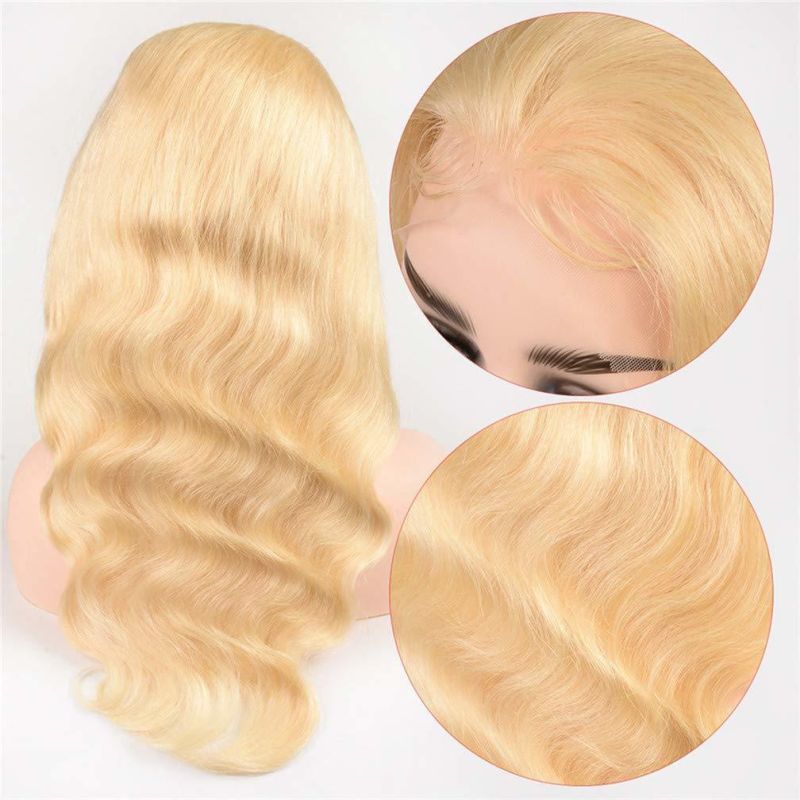 Blonde Body Wave Wigs Brazilian 613 Body Wave Lace Front Human Hair Wigs for Black Women 20 Inches