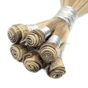 Fast Shipping High Quality Full Cuticle Blonde Human Hair Hand Tied Weft Hair Extension