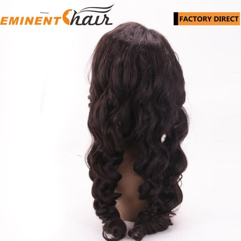 Natural Effect Natural Black Lace Front Wig Virgin Human Hair