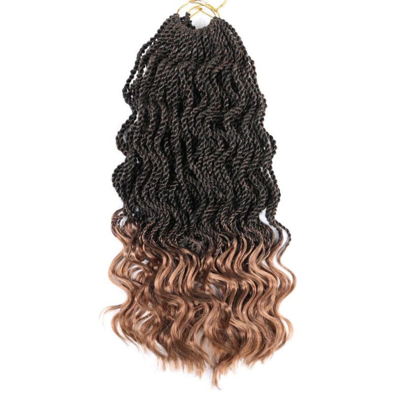 14inch 35stands Synthetic Crochet Braids Senegalese Twists with Wavy Ends Hair Extension