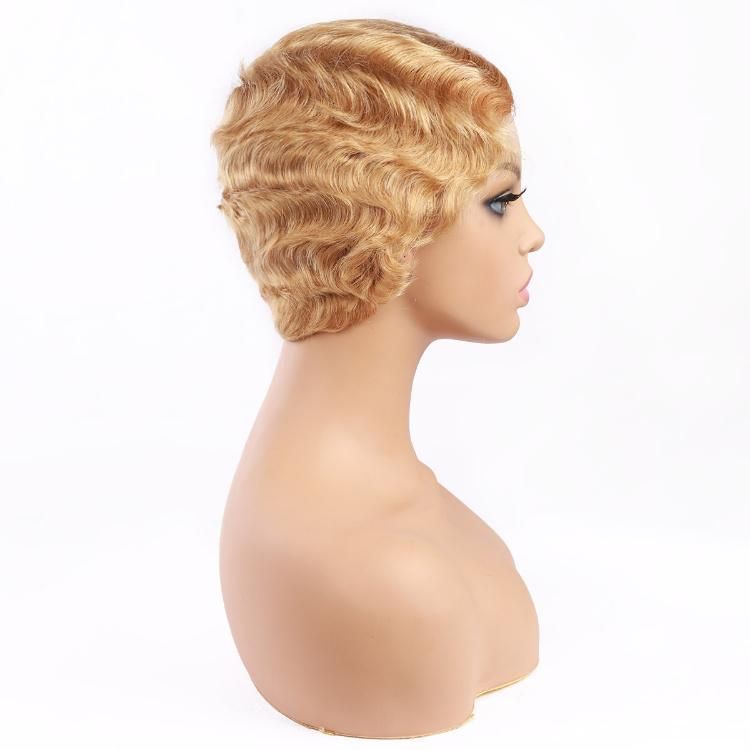 Wholesale Remy Natural Human Hair Wigs Pixie Cut Short Wig #27