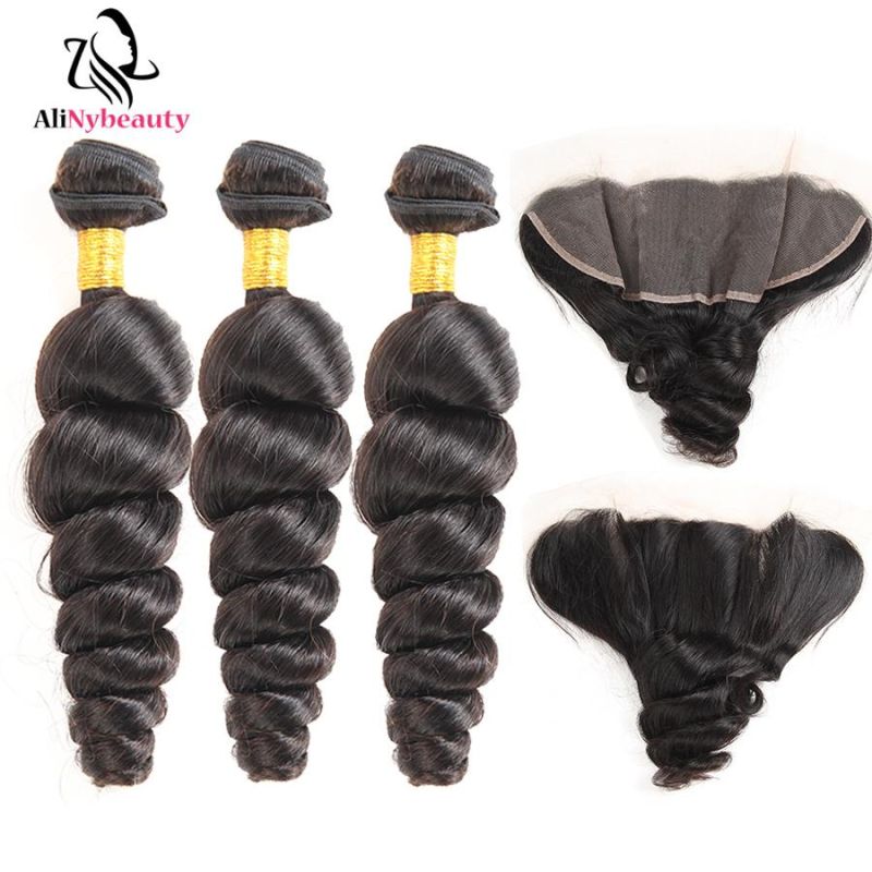 Wholesale Cuticle Aligned Virgin Brazilian Human Hair Bundles with Frontal