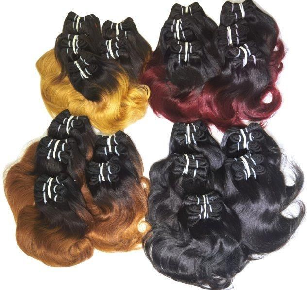 Virgin Cambodian Hair Ombre Human Hair 8 Inch Body Wave Bundles