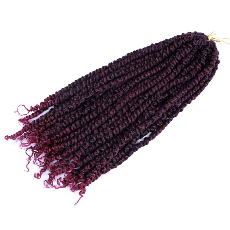 18inch 11stands/Pack Crochet Braids Hair Ombre Color Bomb Twist Braids Pre-Passion Twist Hair Extension