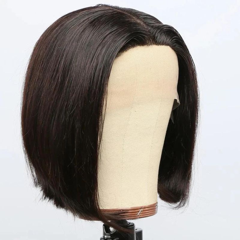 Wholesale Short Bob Wig Brazilian Virgin Lace Front Human Hair Bob Wigs 13*4 Transparent Lace Frontal Bob Wigs for Black Women