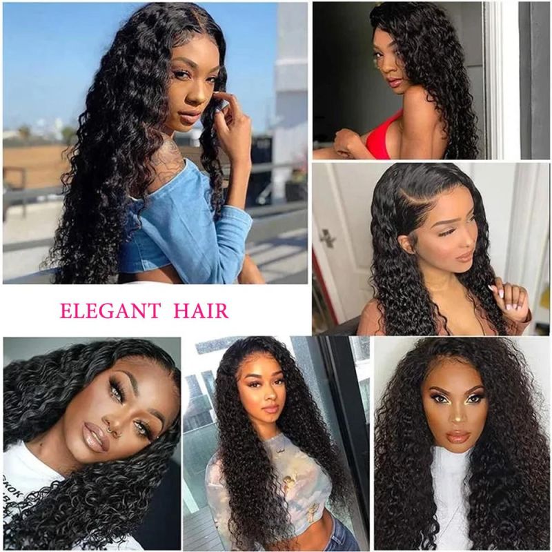 Factory Wholesale Kinky Curly Brazilian Virgin Human Hair Bundles Natural Black 26 Inch