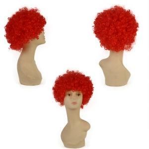 Wholesale Multicolor Afro World Cup Fan Synthetic Hair Wigs for Festive