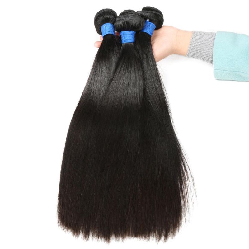 Brazilian Human Hair Straight Hair Bundles with Closure 100% Human Hair Extensions Virgin Hair