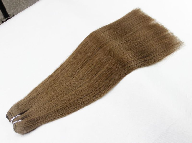 Straight Brazilian Human Hair Hair Bundles Brown Color Remy Human Hair Weaving Bundles Extensions