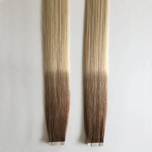 Straight Us Tape PU Skin Weft Virgin Remy Human Hair Extensions